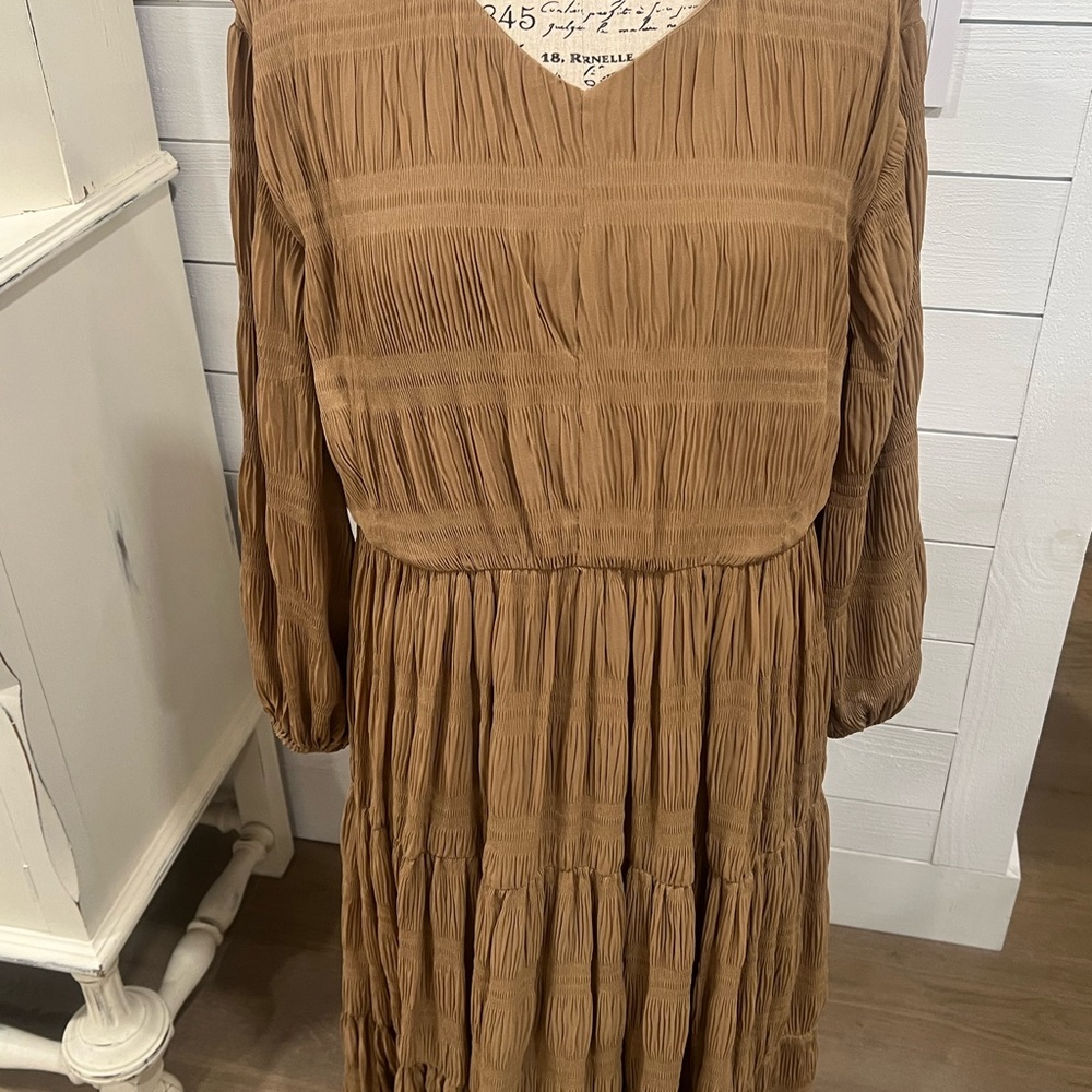 Dainty Jewells Classic Tan Long Sleeve Dress